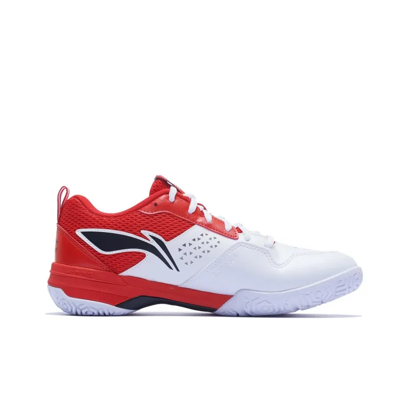 LiNing Blade LITE Blade Lite Cushioning Anti Slip And Wear Resistant Rebound Low Top Badminton Shoes Unisex White Red-1