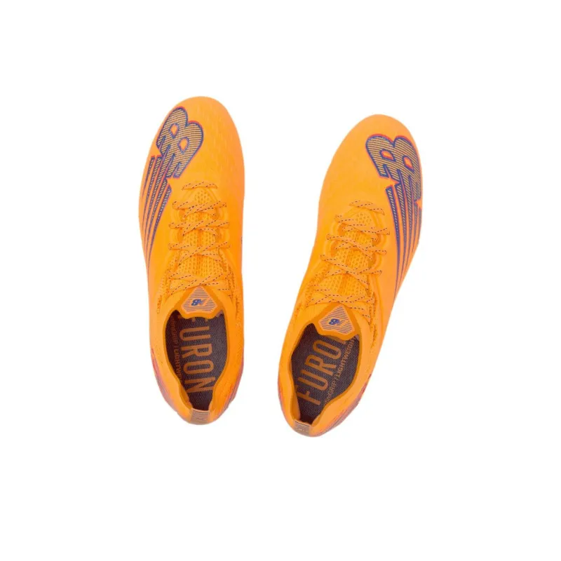 New Balance Furon V6+ HG Hard Ground Anti Slip Wear Resistant Soccer Shoes Unisex Orange-3