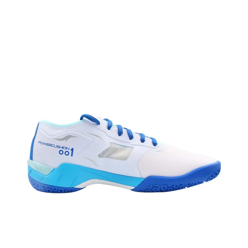 YONEX Power Cushion Cushioned Slip Resistant Low Top Badminton Shoes Unisex White Blue-1