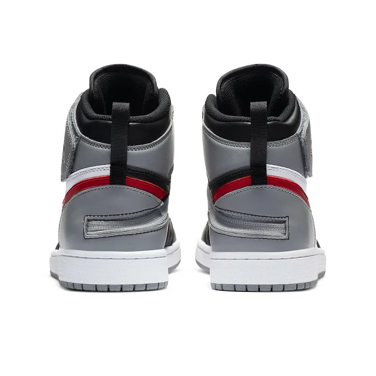Jordan 1 High FlyEase Black Particle Grey Gym Red-3