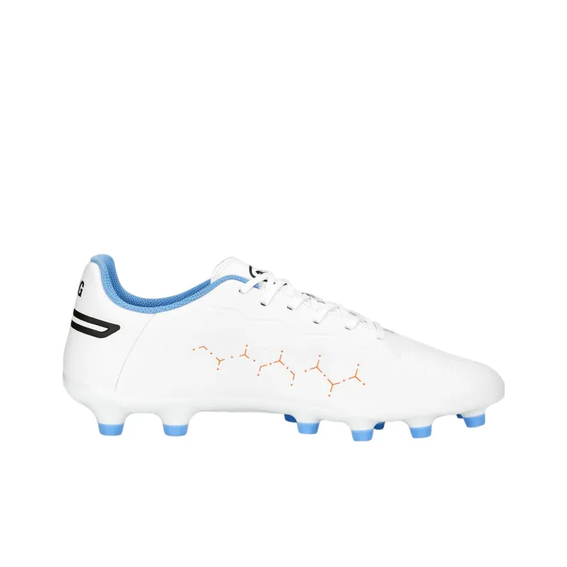PUMA King AG Rubber Short Studs Anti Slip Wear Resistant Soccer Shoes Women's White Blue-1