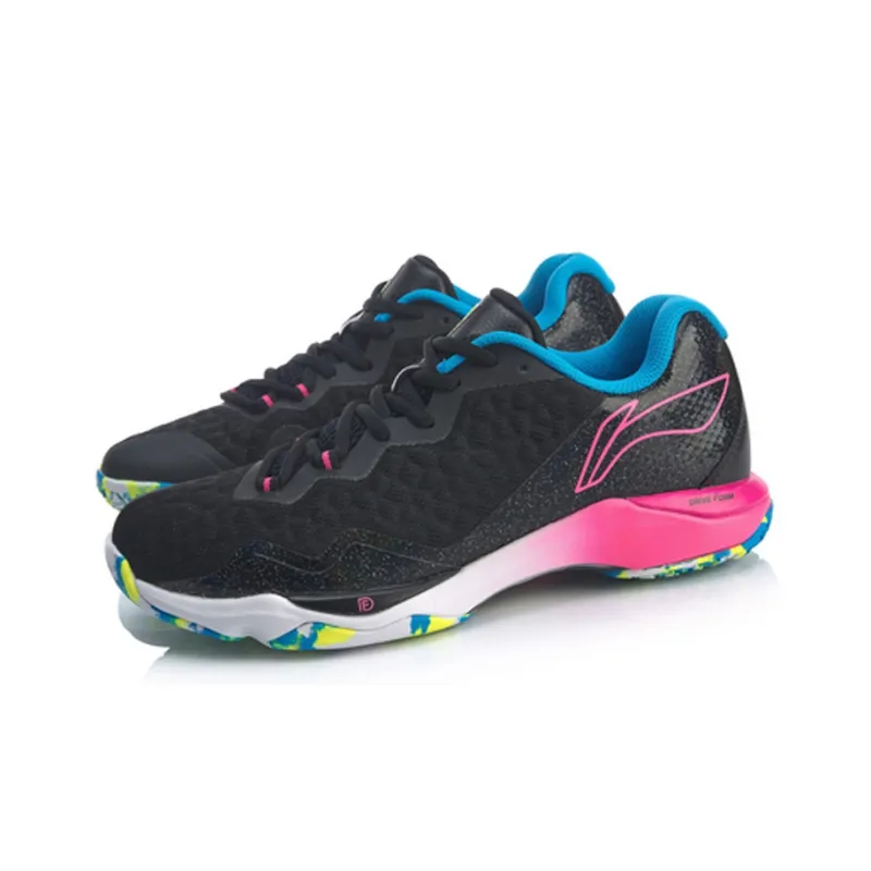 LiNing Raid Cushioning Support Low Top Badminton Shoes Women's Standard Black-2