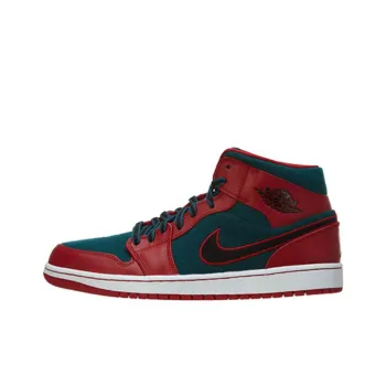 JORDAN 1 Mid Gym Red Black Dark Sea