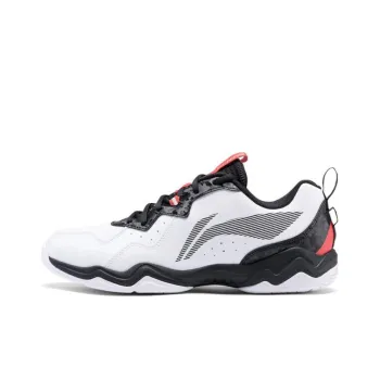 LiNing CS6 Anti Slip And Wear Resistant Breathable Low Top Badminton Shoes Unisex White Black