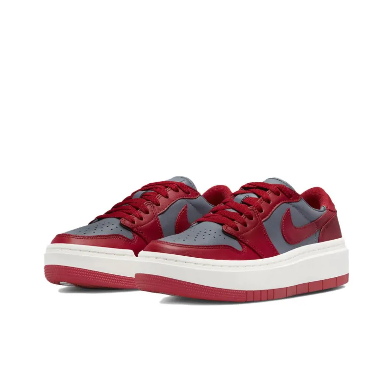 Jordan 1 Elevate Low Dark Grey Varsity Red Women's-2