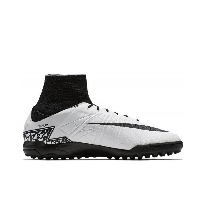 Nike HypervenomX Proximo AG Rubber Short Studs Cushioning Anti-Slip And Wear-Resistant Soccer Shoes Men's White Black-1