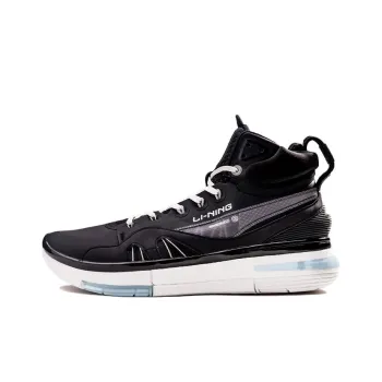 LiNing 937 Wear Resistant Slip Resistant High Top Vintage Basketball Shoes Men's Black