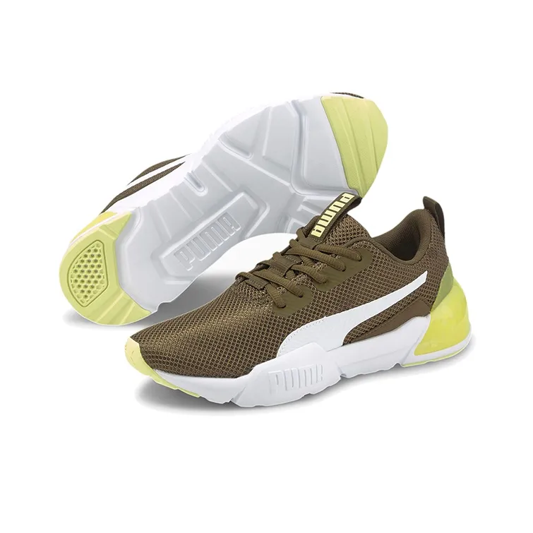 PUMA CELL Series Vorto Gleam Cushioned Wear-Resistant Lightweight Low-Top Training Shoes Women's Brownish-green-white-4
