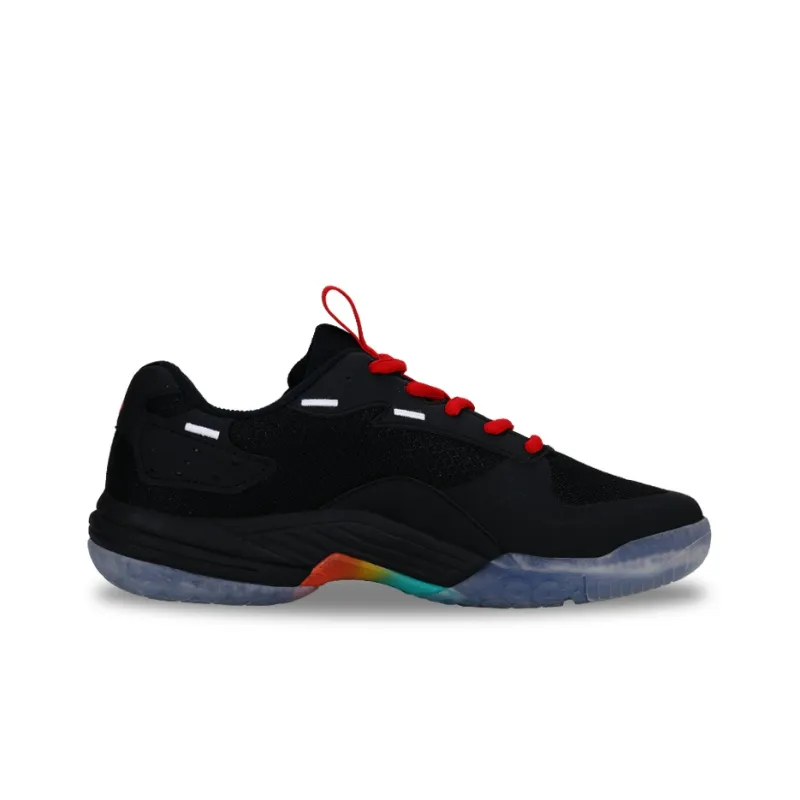 KUMPOO Flip Light Wheel D72 Cushioning Breathable Coverage Support Lightweight Low Top Badminton Shoes Unisex Black-1