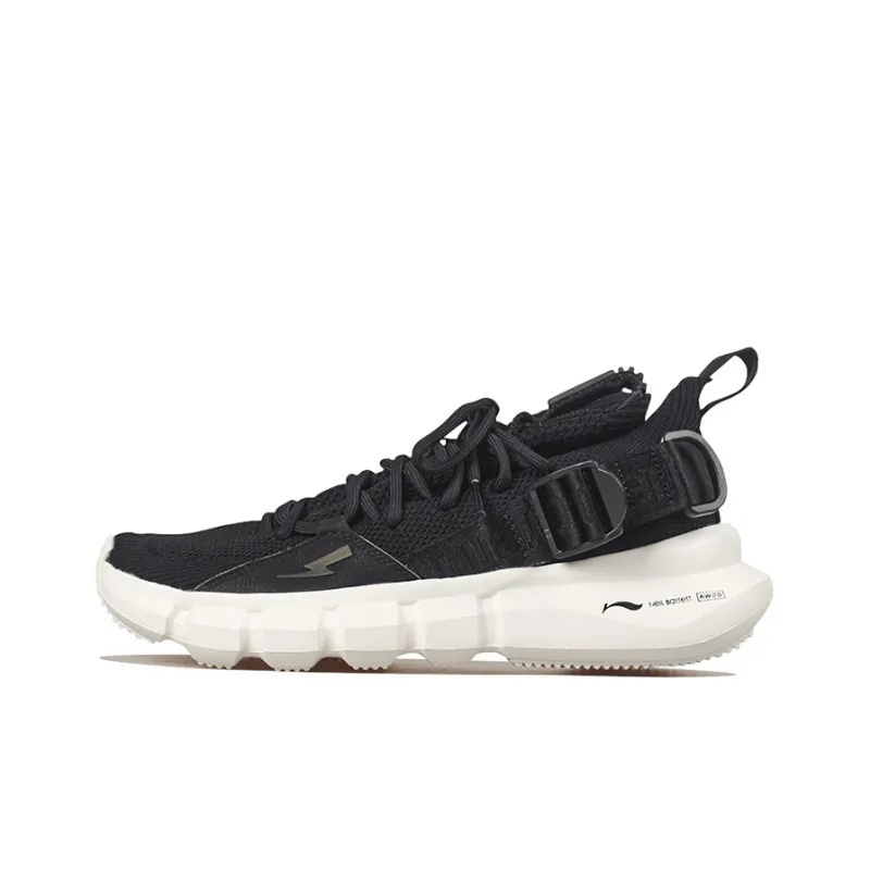 Neil Barrett x LiNing Essence 2.3 Cushioning Breathable Low Top Vintage Basketball Shoes Men's Black White-0
