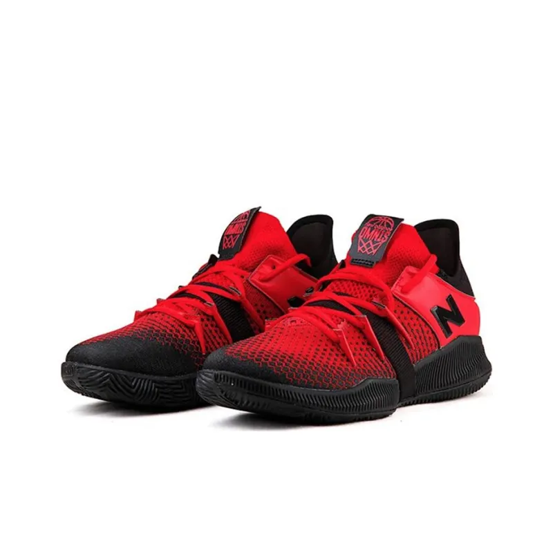 New Balance OMN1S Low Black Team Red-1