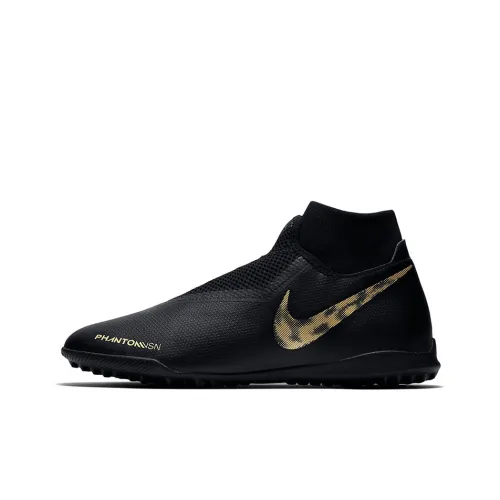 Nike Phantom VSN Academy DF TF Soccer Shoes Men Mid-Top Black/Yellow