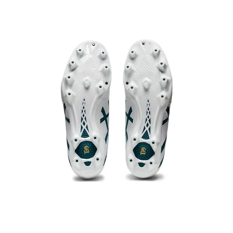 Asics Ds Light Club IC/IN Artificial Ground Cushioning Anti-Slip And Wear-Resistant Soccer Shoes Men's White Green-6