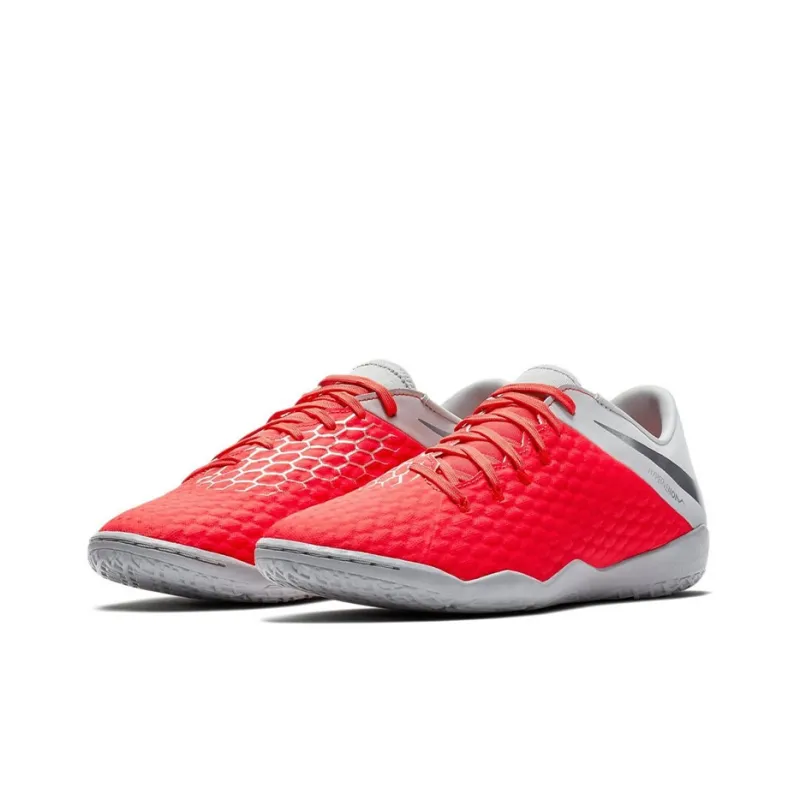 Nike Hypervenom Soccer Shoes Men Low-Top Gray/Red-2