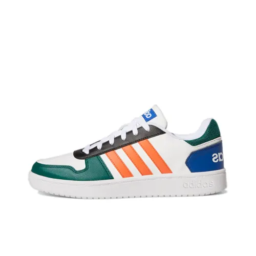 Adidas Neo Hoops 2.0 Vintage Basketball Shoes Men Low-Top White/Green/Orange