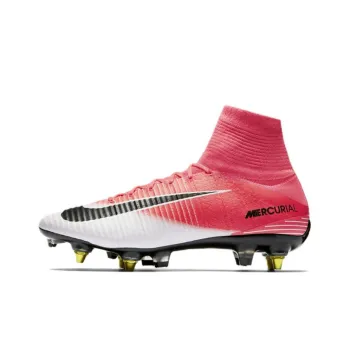 Nike Mercurial Superfly 5 Soccer Shoes Men High Top Pink/White