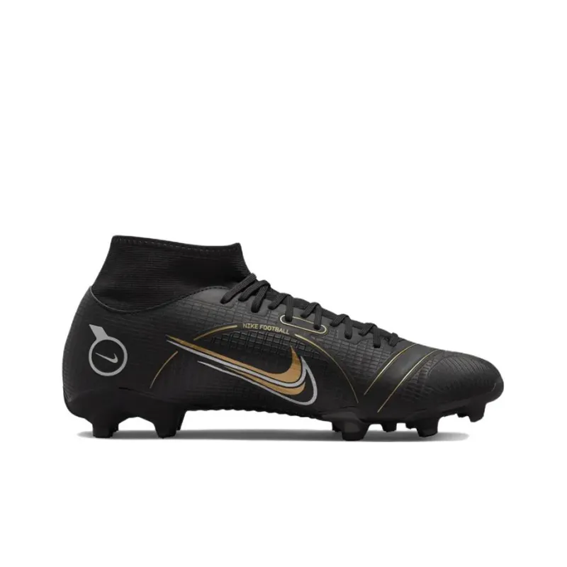 Nike Mercurial Superfly 8 Academy FG/MG Black Metallic Gold-1
