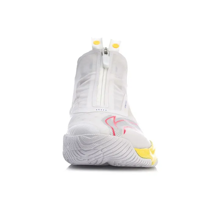 LiNing Chameleon 5th Generation Chameleon Mid-Top Badminton Shoes Unisex White Yellow Red-3