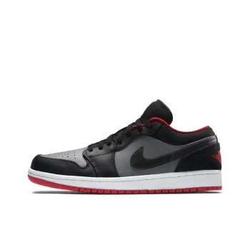 JORDAN 1 Retro Low 'Black Red Grey'