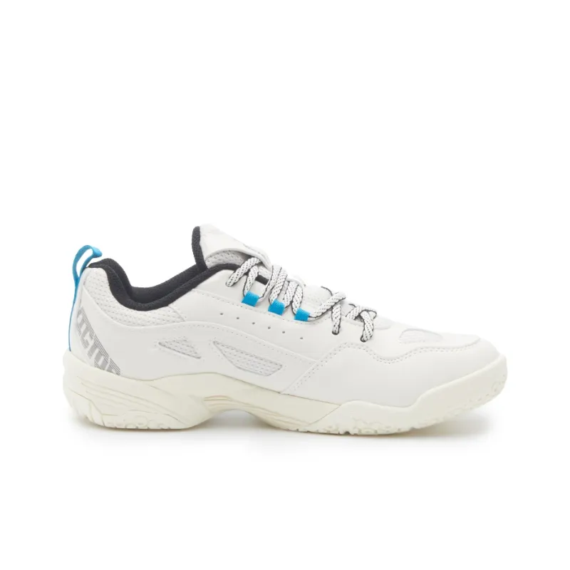 VICTOR Cushioned Slip Resistant Abrasion Resistant Low Top Badminton Shoes Unisex Warm White-1