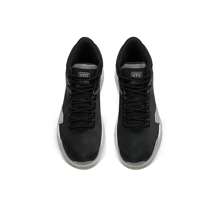 Anta Basketball Collection Cushioning Anti-Slip And Wear-Resistant Mid-Top Vintage Basketball Shoes Men's Black Gray-2