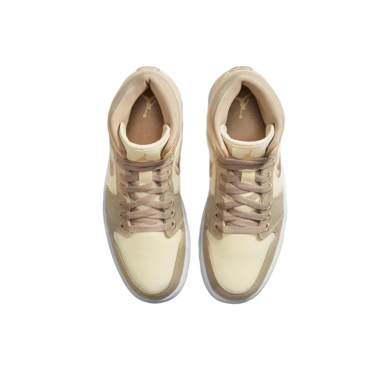 Jordan 1 Mid Se Canvas Khaki Women's-3