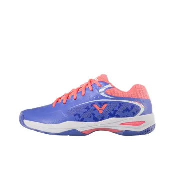 VICTOR Cushioning Anti-Slip And Wear-Resistant Breathable Coverage Low-Top Badminton Shoes Unisex Purple Orange