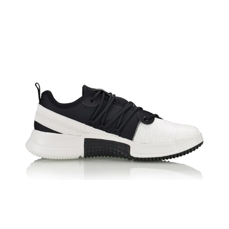 LiNing Essence 2 WS Cushioned Breathable Lightweight Slip Resistant Low Top Vintage Basketball Shoes Men's Black White-1