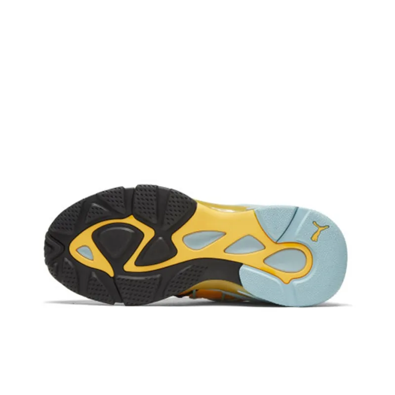 PUMA Lqdcell Omega Striped Knit 'Black Ultra Yellow'-4
