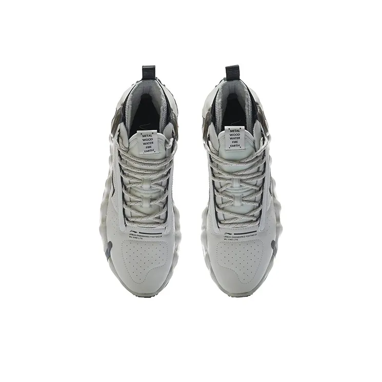 LiNing Wu Xing 2 Wntr Cushioned Slip Resistant Low Top Vintage Basketball Shoes Men's Antarctic Gray-2