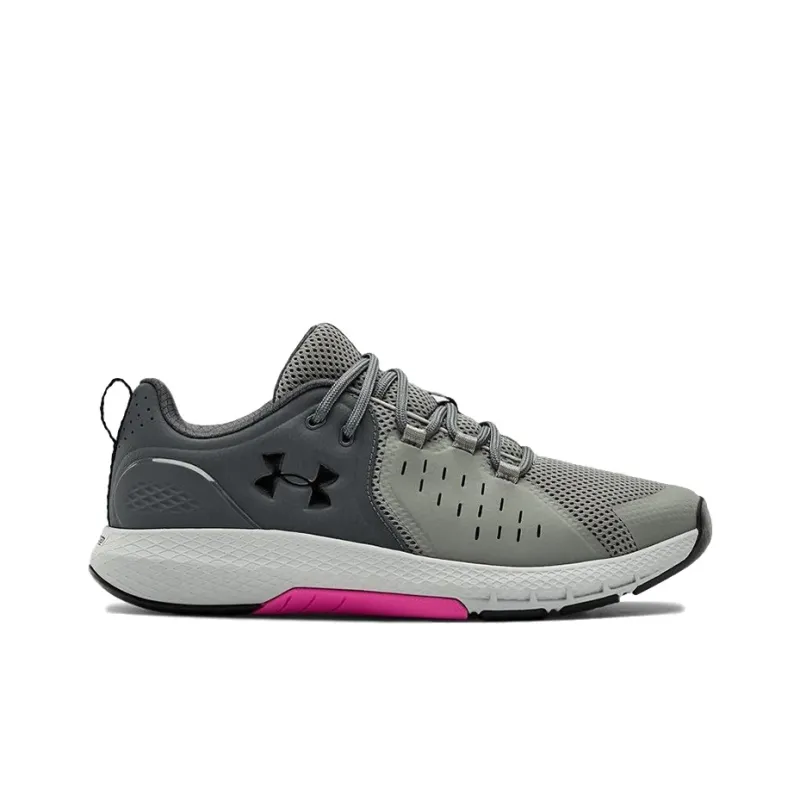 Under Armour Charged Commit 2 Breathable Low-Top Training Shoes Unisex Gray White-1