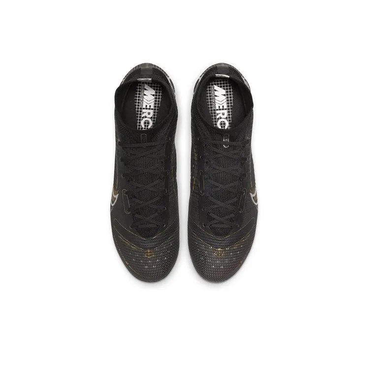 Nike Mercurial Superfly 8 Fg Black Metallic Silver Gold-3