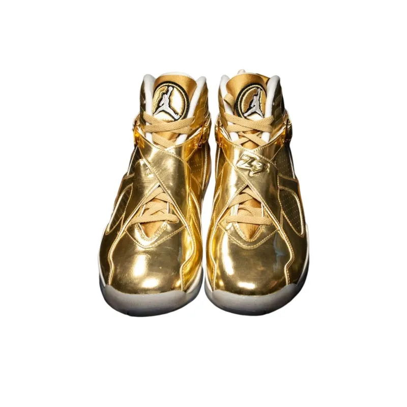 Jordan Air Jordan 8 OVO 'Gold' Cushioning Anti-Slip And Wear-Resistant High-Top Vintage Basketball Shoes Gold-2