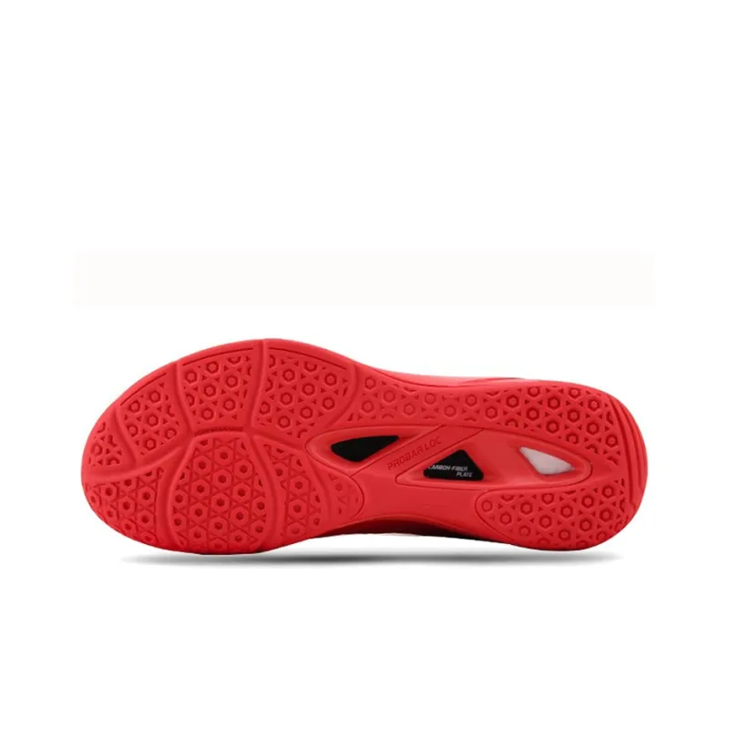 LiNing Cloud Thunder Cushioned Slip Resistant Abrasion Resistant Breathable Low Top Badminton Shoes Men's Red-3