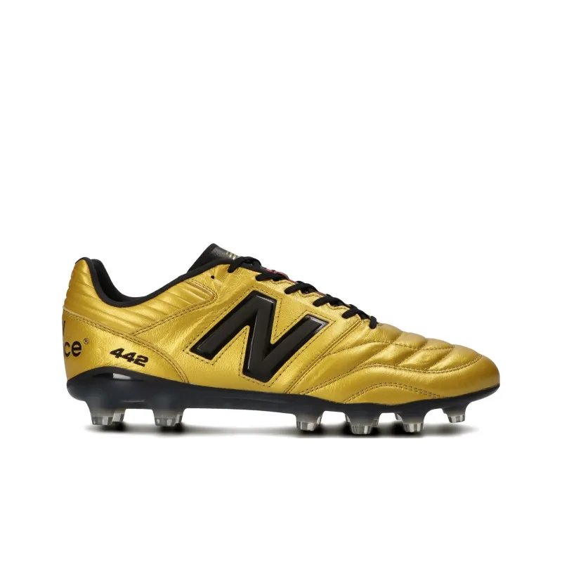 New Balance 442 V2 Pro HG Soccer Shoes 'Gold Black'-1