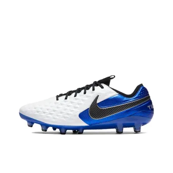 Nike Tiempo Legend 8 Elite AG Pro Low Top Soccer Shoes White/Blue