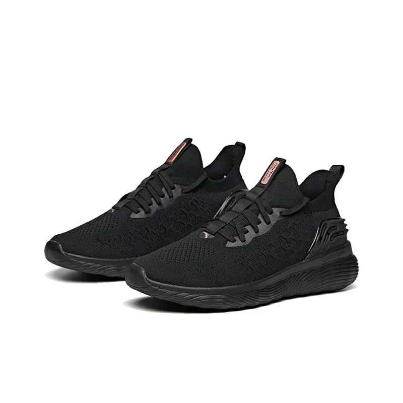 Anta Variety Training Collection Cushioning Anti Slip And Wear Resistant Low Top Training Shoes Men's Standard Black-1