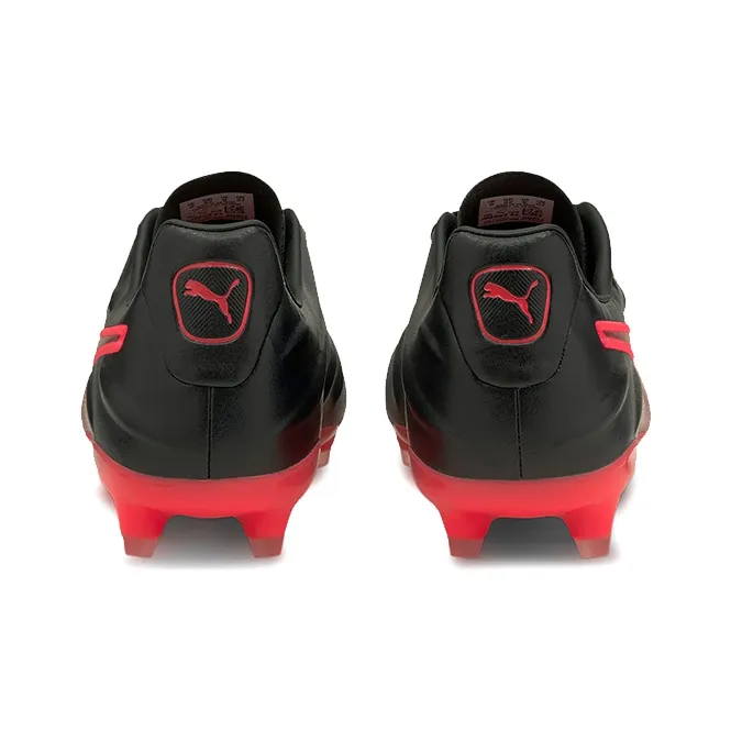 PUMA King Pro Soccer Shoes Men Low-Top Black/Red-3