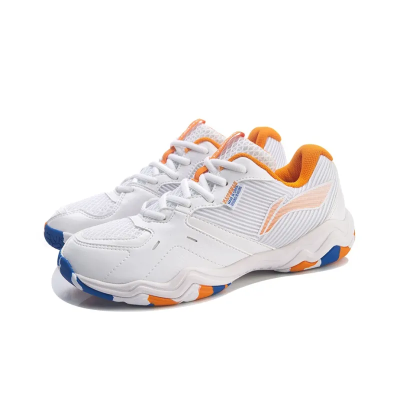 LINING Badminton Shoes Women's Low Top White/Orange-2