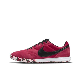 Nike Premier 2 IC/IN Indoor Anti-Slip And Wear-Resistant Lightweight Soccer Shoes Unisex Dark Red
