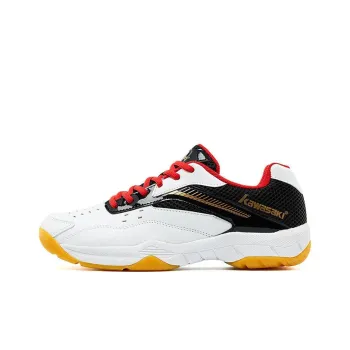 Kawasaki Badminton Shoes Unisex Low Top White/Black/Gold