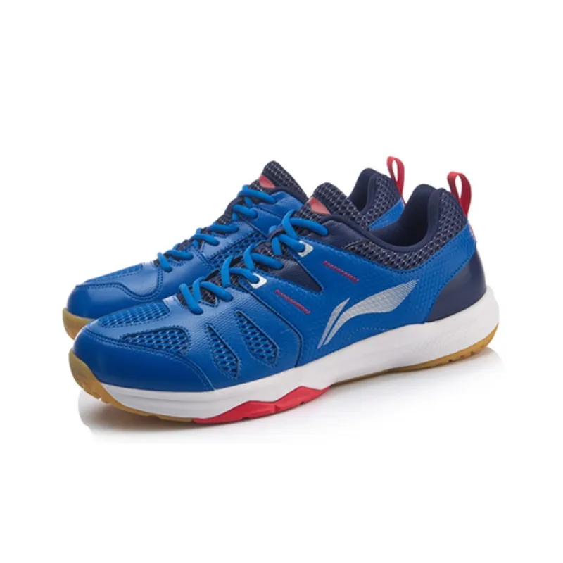 LiNing Swirl V2 Cushioning Lightweight Slip Resistant Low Top Badminton Shoes Unisex Blue-2