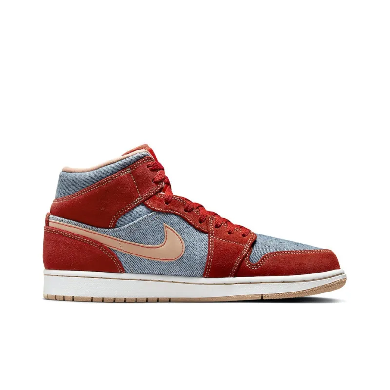 Jordan 1 Mid Denim Red-1