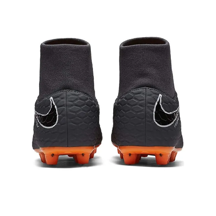 Nike Hypervenom Phantom 3 HG Rubber Short Studs Cushioning Anti-Slip And Wear-Resistant Soccer Shoes Men's Black Orange-2