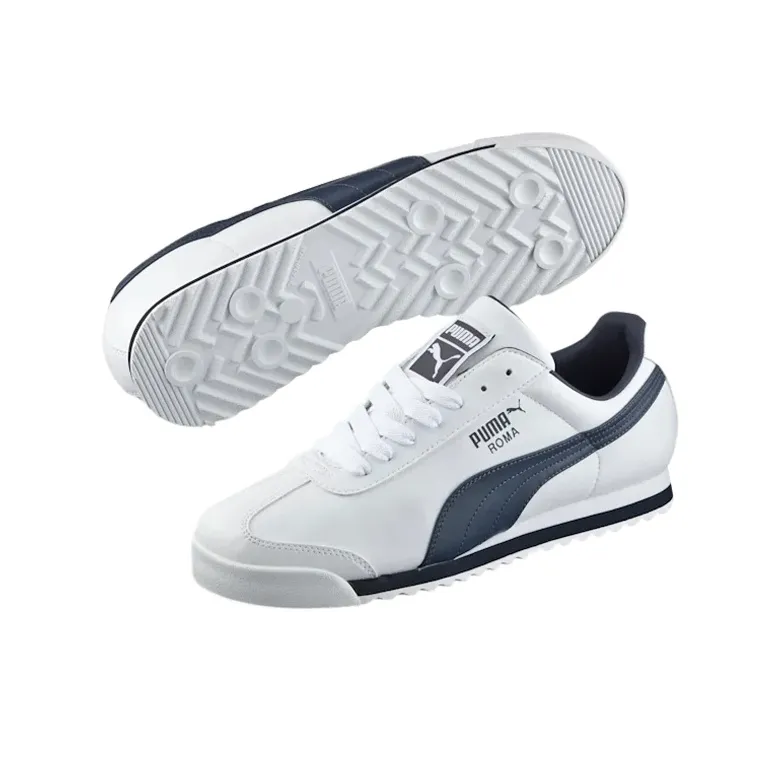 PUMA Roma Basic White Navy-3