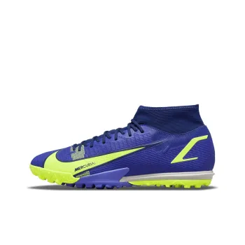 Nike Mercurial Superfly 8 Academy TF Turf High Top Soccer Shoes Blue