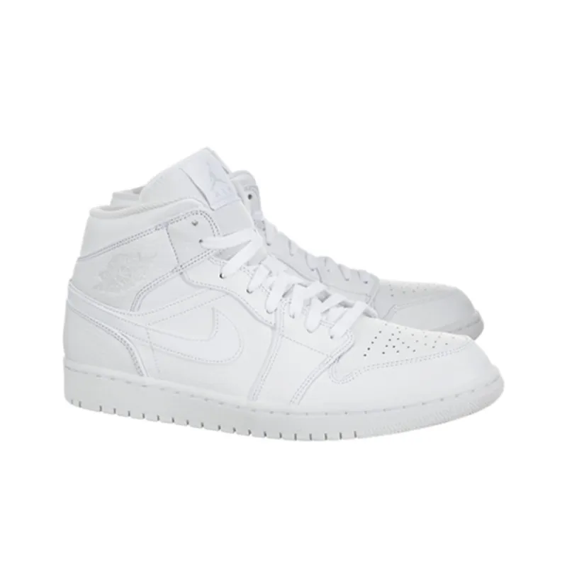 Jordan 1 Mid Triple White 2018-2