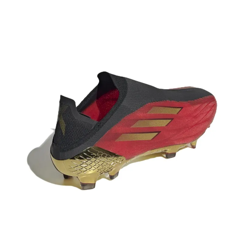 Adidas X Speedflow+ Fg Vivid Red Gold Metallic-3