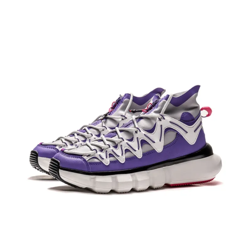 LiNing Essence 2.3 Anti Slip Wear Resistant High Top Vintage Basketball Shoes Women's Purple-2