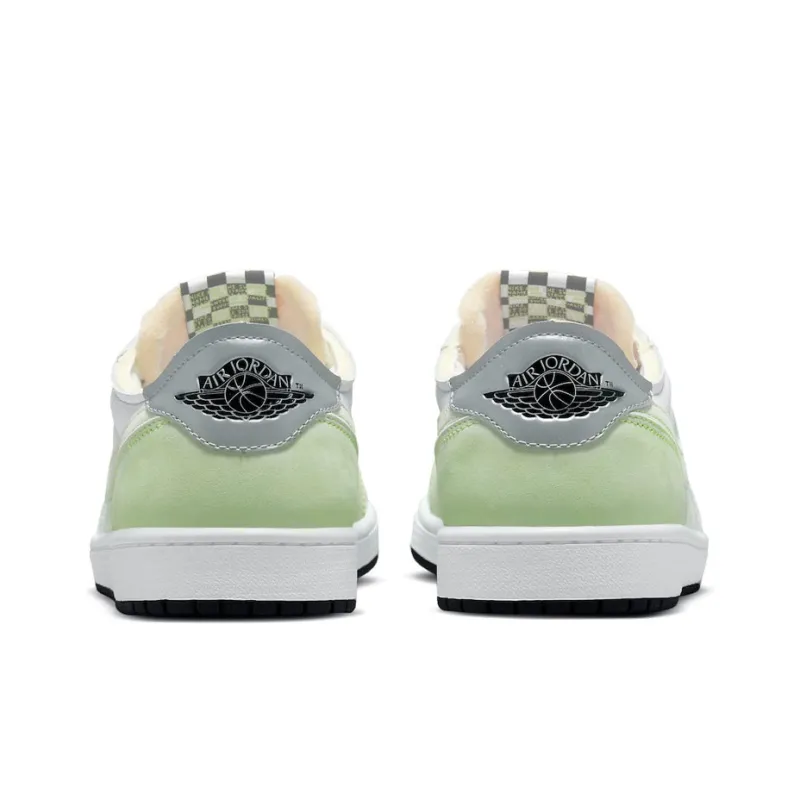 Jordan 1 Retro Low White Ghost Green Black-4